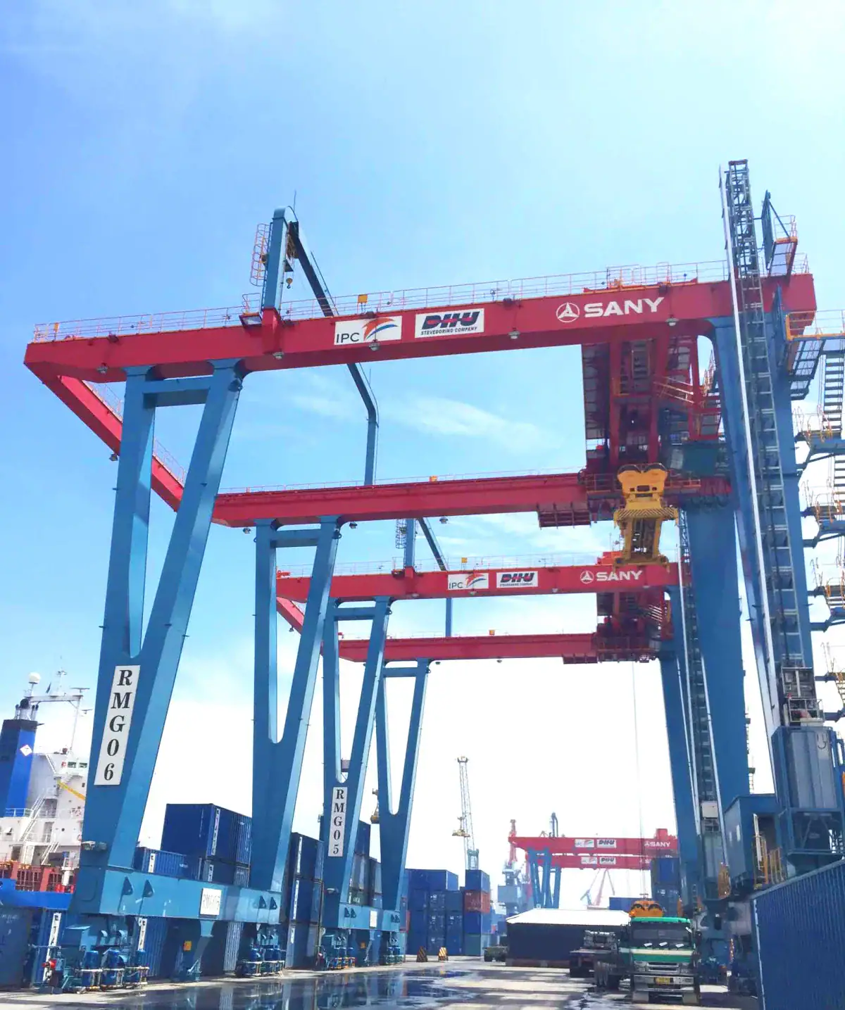 rail mounted container gantry cranes rmg sany am soluzioni